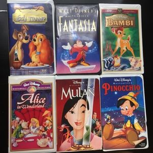 🔹6 Pack Walt Disney Masterpiece VHS 🔹